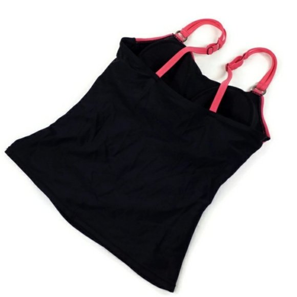 Croft & Barrow Multicolor Tri-Colorblock Tankini Swim Top Womens Size 12D - Picture 2 of 9